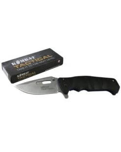 Kombat Wrinkle Grip Survival Lock Knife