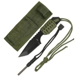 Survivor Paracord Wrapped Survival Knife, Tanto Point